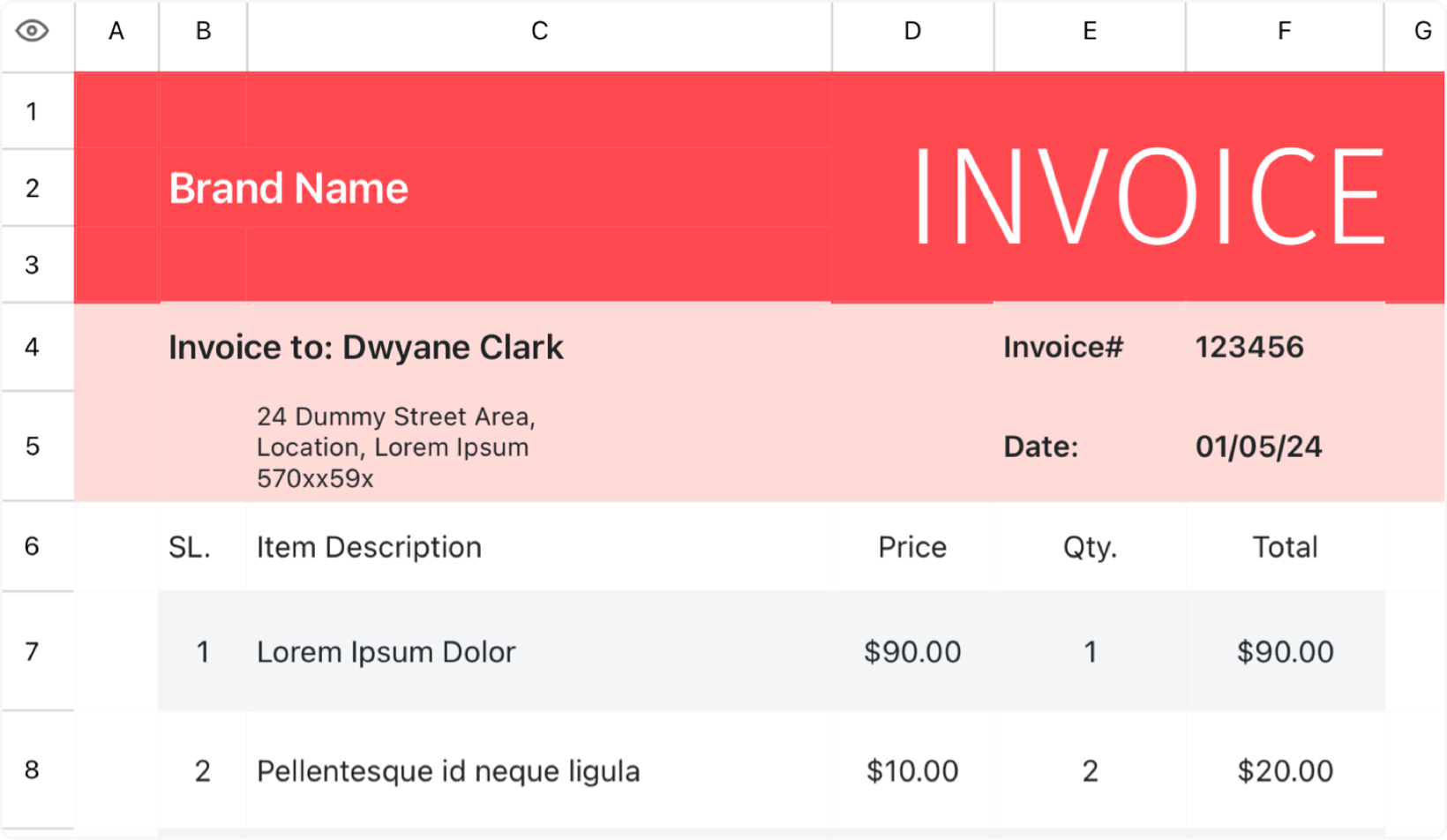 Invoice 9